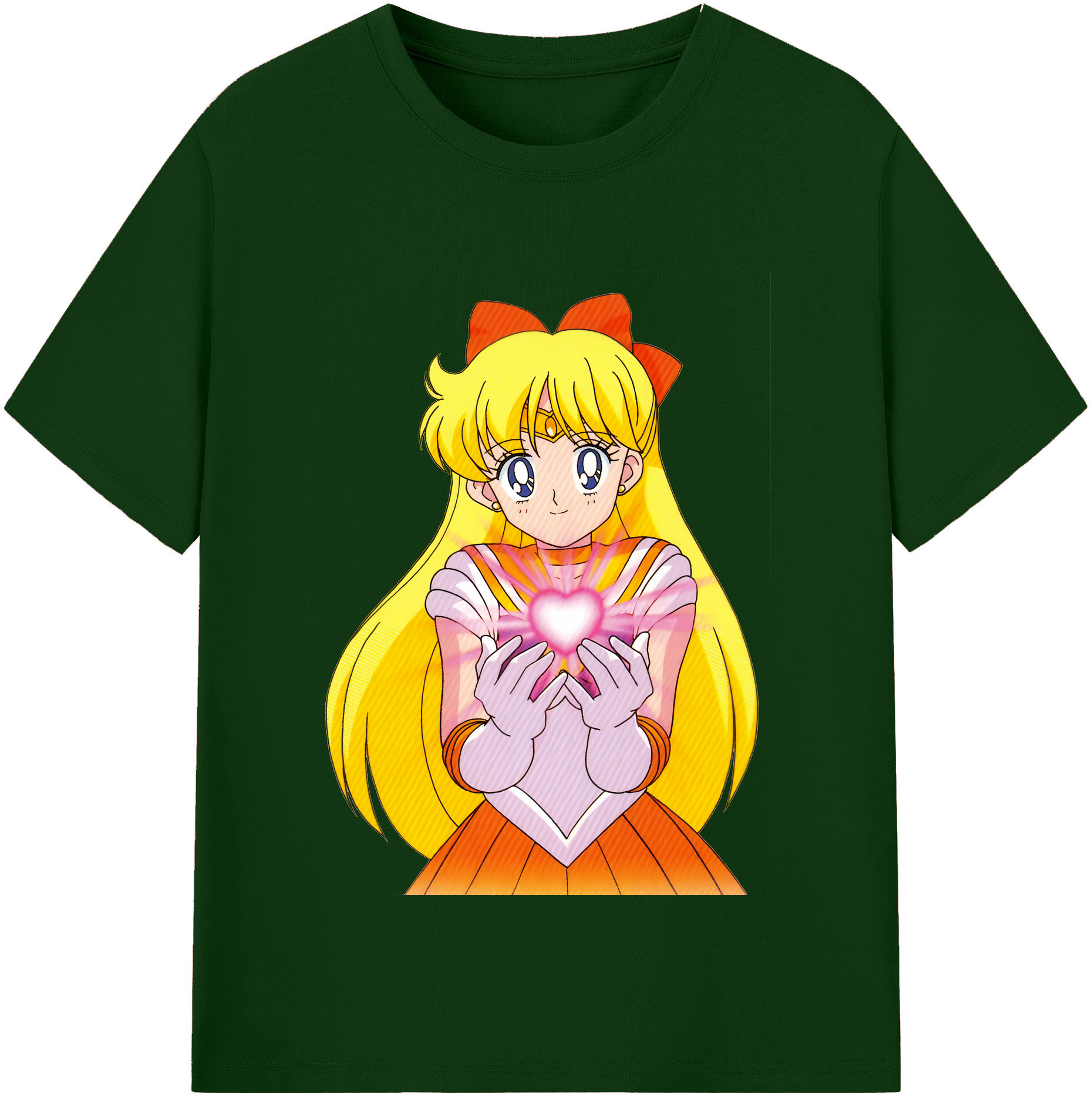 （画像用） 美少女戦士セーラームーン 愛野 美奈子 あいの みなこ Sailor Moon Aino Minako 綿100％半袖Tシャツ（フロントプリント）